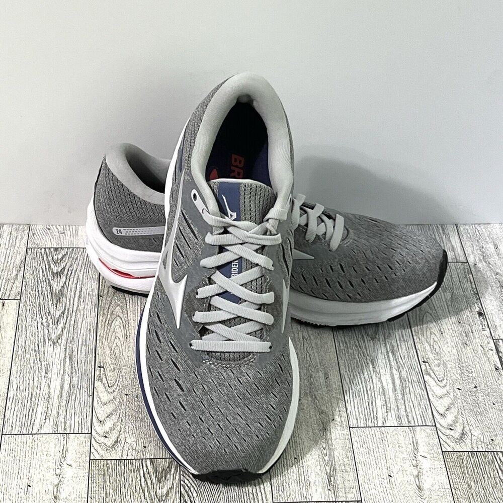 MIZUNO ENERZY Waive Rider 24 Running Sneakers Women's 7.5 Gray Lunar Rock Nimbus